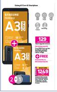 2 x Samsung Galaxy A3 Core 4G Smartphone-On Red Flexi 125 + Promo 65
