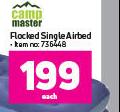 Campmaster Flocked Single Airbed-Each