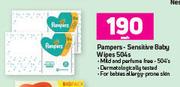Pampers Sensitive Baby Wipes 504s-Each