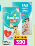 Pampers Active pants Jumbo Pack-For 2