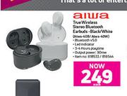 Aiwa True Wireless Stereo Bluetooth Earbuds Black/White ATWS-40B/ATWS-40W-Each