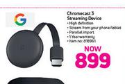 Chrome Cast 3 Streaming Device