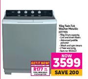 Defy 15Kg Twin Tub Washer Metallic DTT151