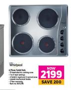 Whirlpool 4 Plate Solid Hob
