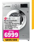 LG 8Kg Silver Front Loader 