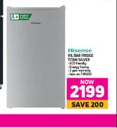 Hisense 91L Bar Fridge Titan Silver