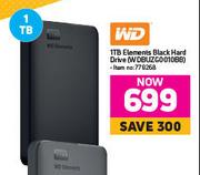 WD 1TB Elements Black Hard Drive WDBUZG0010BB