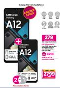 2x Samsung Galaxy A12 4G Smartphone- On Red Flexi 125 (24 Months)