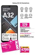 Samsung Galaxy A32 4G Smartphone- On 1GB Red Top Up Core More Data (24 Months) 