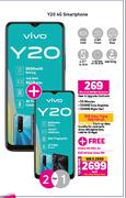 2x Vivo Y20 4G Smartphone- On 1GB Red Top Up Core More Data (24 Months)