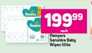 Pampers Sensitive Baby Wipes-504's Each