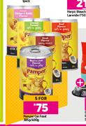 Pamper Cat Food-For 5 x 385g/400g