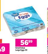 Great Value Large Eggs-30's