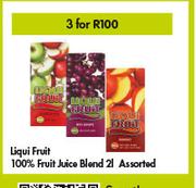 Liqui Fruit 100% Fruit Juice Blend Assorted-For 3 x 2L