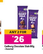 Cadbury Chocolate Slab Assorted-For Any 2 x 80g