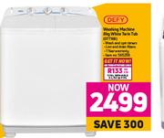 Defy 8Kg Washing Machine White Twin Tub DTT166