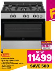 Special Defy 5 Burner New York Series Gas Cooker DGS902 m.guzzle .za