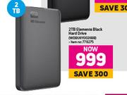 WD 2TB Elements Black Hard Drive WDBU6Y0020BB