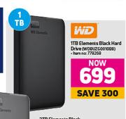 WD 1TB Elements Black Hard Drive WDBUZG0010BB