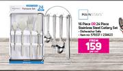 Mainstays 16 Piece Or 24 Piece Stainless Steel Cutlery Set-Per Set