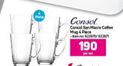Consol San Macro Coffee Mug 4 Piece-Per Set