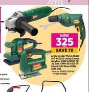 Ryobi Angle Grinder 115mm 650W HG-655 & Orbital Sander Handline 150W HS150-Each