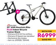 Raleigh 29" MXR Mountain Bike Plus Indoor Bicycle Trainer Black-Both For