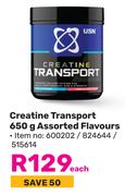 USN Creatine Transport Assorted Flavours-650g Each