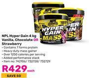 NPL Hyper Gain (Vanilla, Chocolate Or Strawberry)-4kg Each