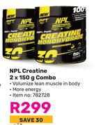 NPL Creatine-2 x150g Combo
