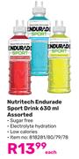Nutritech Endurade Sport Drink Assorted-630ml Each