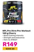 NPL Pre XTRM Pre-Workout (Cherry)-140g