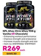 NPL Whey XTrm Whey (Vanilla Or Chocolate)-908g Each