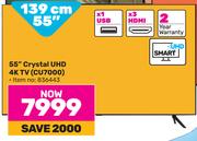 Samsung 55" (139cm) Crystal UHD 4K TV CU7000