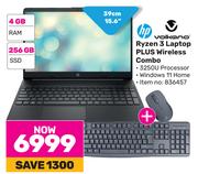 HP Volkano Ryzen 3 Laptop Plus Wireless Combo