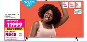 Hisense 70" (177cm) UHD Smart TV 70A6K
