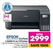 Epson EcoTank L3250 3 In 1 Printer
