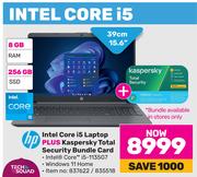 HP Intel Core i5 Laptop Plus Kaspersky Total Security Bundle Card