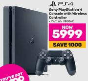 Sony PS4 Console With Wireless Controller