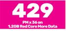 Samsung Galaxy A54 5G Smartphone-On 1.2GB Red Core More Data