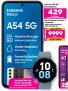 Samsung Galaxy A54 5G Smartphone-On 1.2GB Red Core More Data