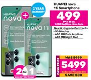 2 x Huawei Nova 11i Smartphone-On 1.2GB Red Core More Data