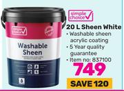 Simple Choice 20L Sheen White