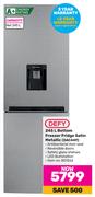 Defy 245L Bottom Freezer Fridge Satin Metallic DAC449
