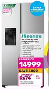 Hisense 474L Side By Side Fridge H690SS-IDL