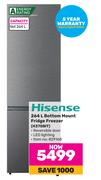 Hisense 264L Bottom Mount Fridge Freezer H370BIT