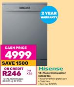 Hisense 13 Place Dishwasher H13DETG