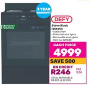 Defy Stove Black DSS612