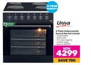 Univa 4 Plate Undercounter Oven & Hob Set U336B