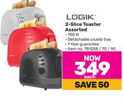 Logik 2 Slice Toaster Assorted-Each